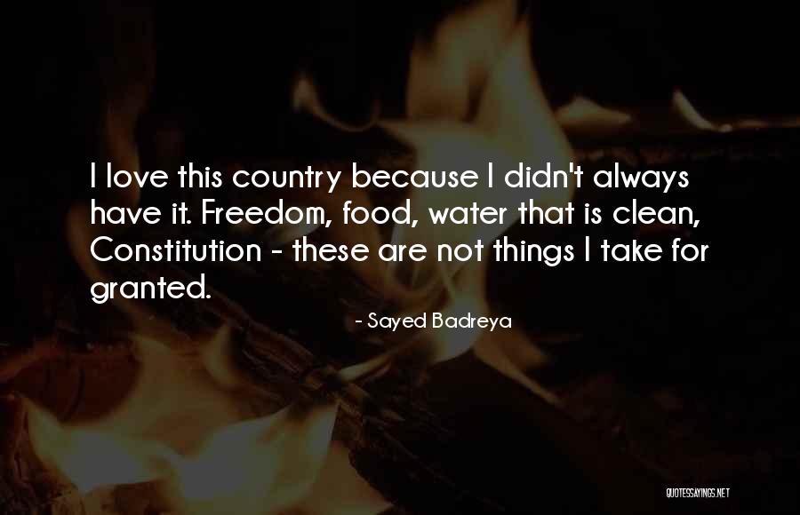 Freedom For Granted Quotes By Sayed Badreya Freedom For Granted Quotes By Sayed Badreya