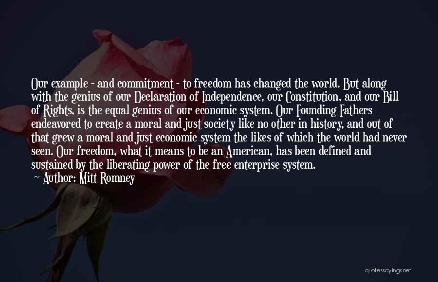 Freedom In Declaration Of Independence Quotes By Mitt Romney