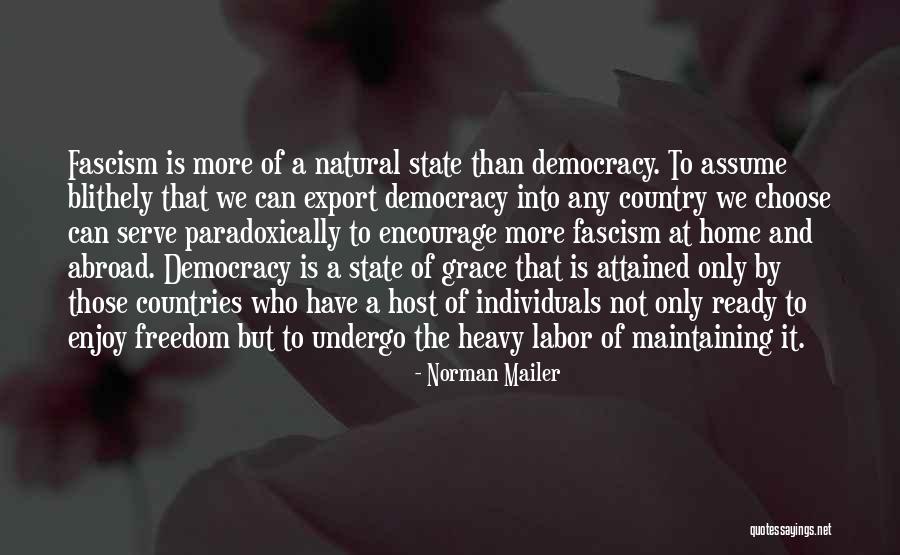 Freedom Of Countries Quotes By Norman Mailer