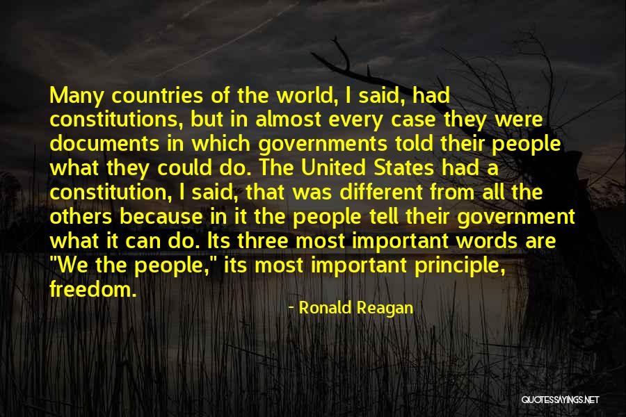 Freedom Of Countries Quotes By Ronald Reagan