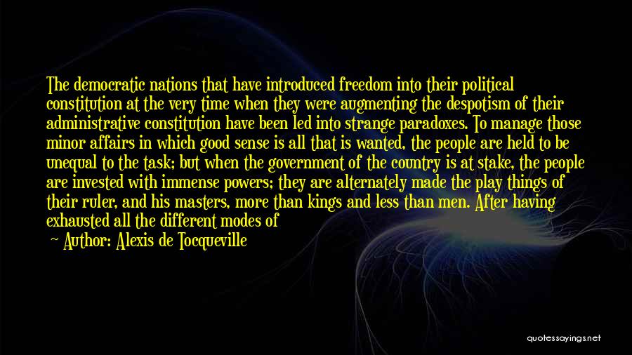 Freedom Of Nations Quotes By Alexis De Tocqueville