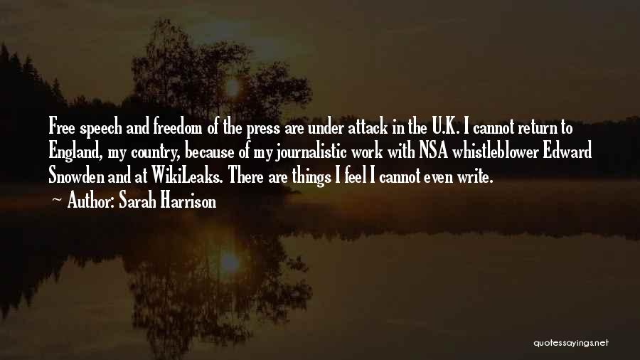 Freedom Of Speech And Press Quotes By Sarah Harrison