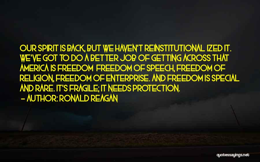 Freedom Of Speech And Religion Quotes By Ronald Reagan