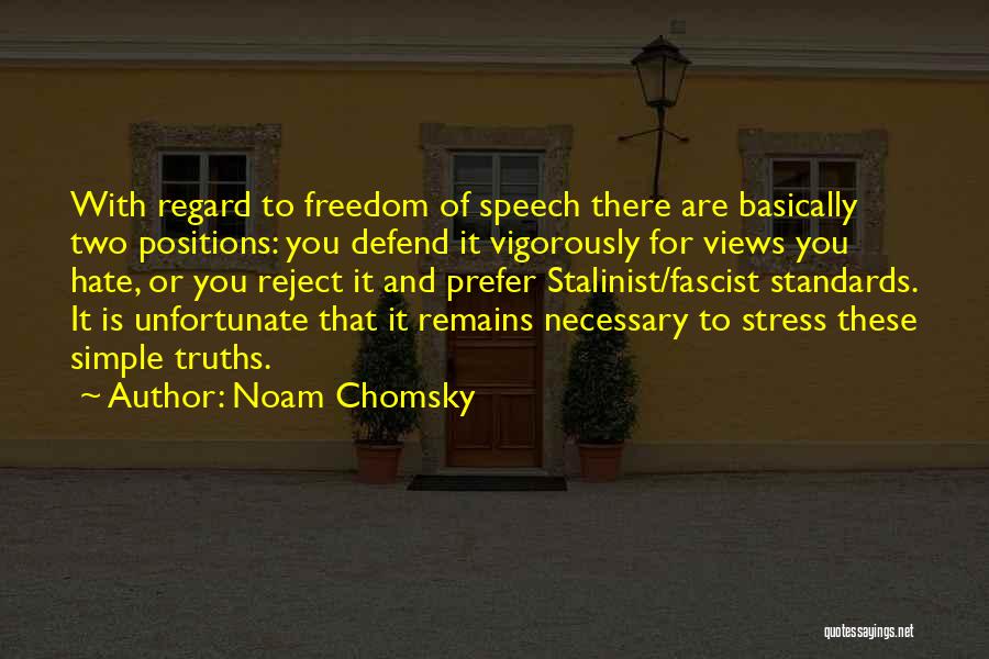 Freedom Of Speech Hate Speech Quotes By Noam Chomsky