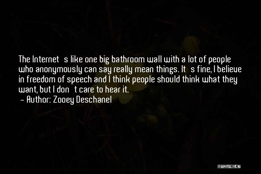 Freedom Of Speech Quotes By Zooey Deschanel