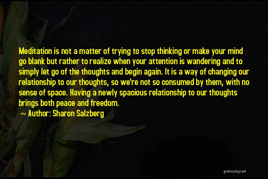 Freedom Of The Mind Quotes By Sharon Salzberg