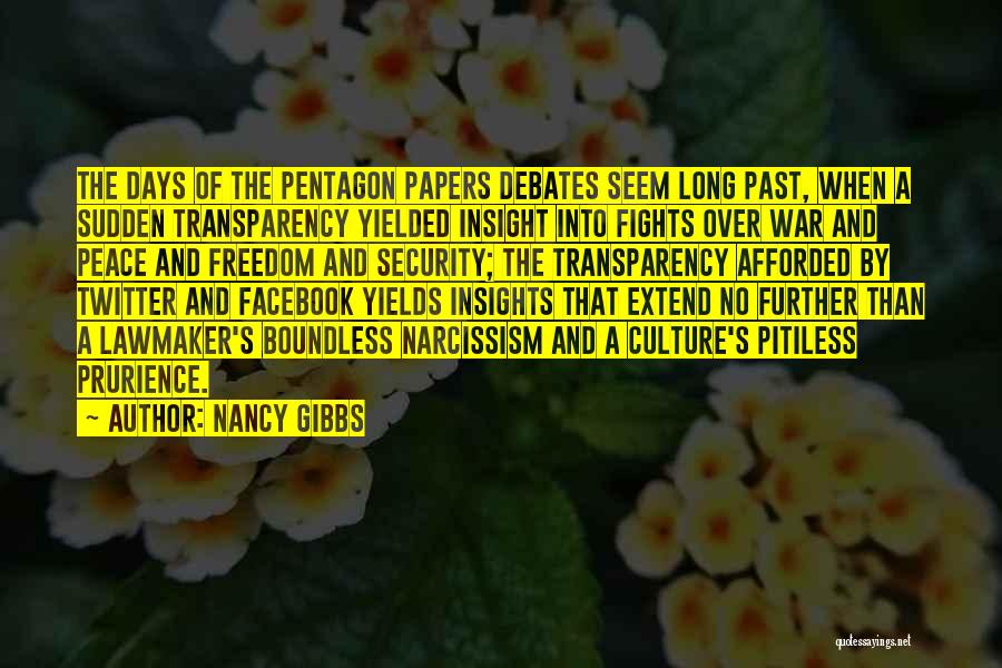 Freedom Over Security Quotes By Nancy Gibbs