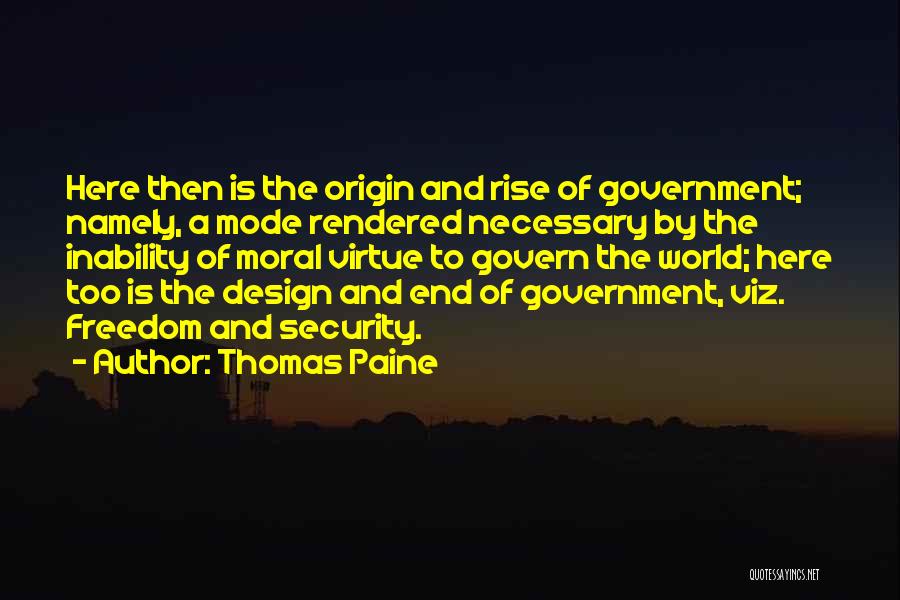 Freedom Over Security Quotes By Thomas Paine