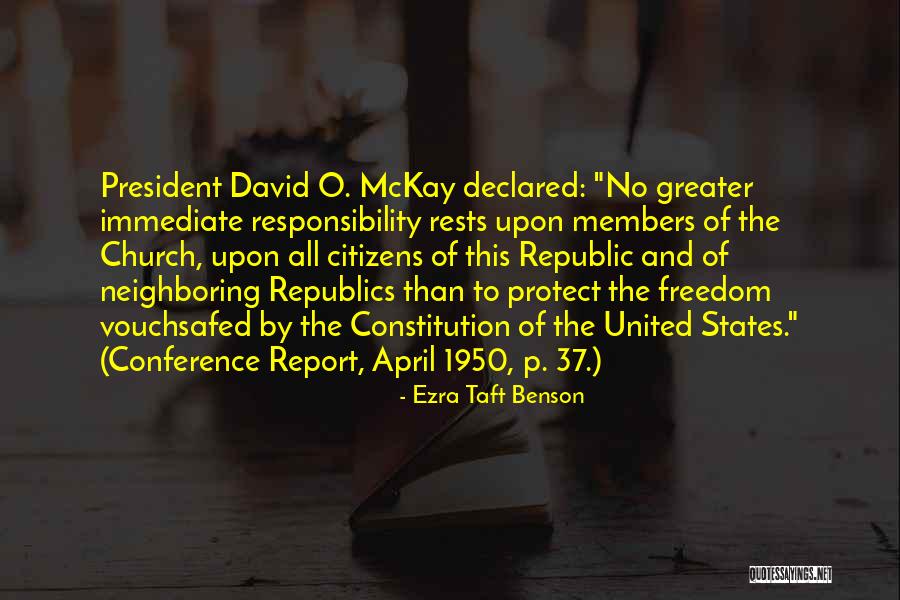 Freedom Republic Quotes By Ezra Taft Benson Freedom Republic Quotes By Ezra Taft Benson