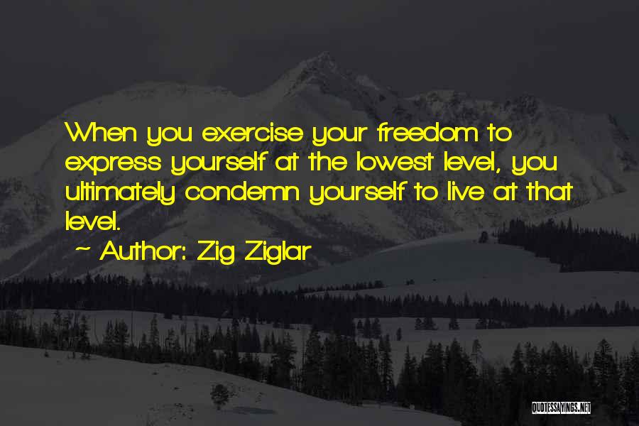 Freedom To Express Yourself Quotes By Zig Ziglar