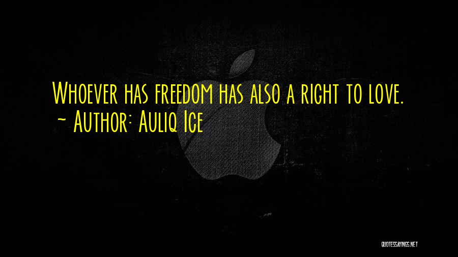 Freedom To Expression Quotes By Auliq Ice