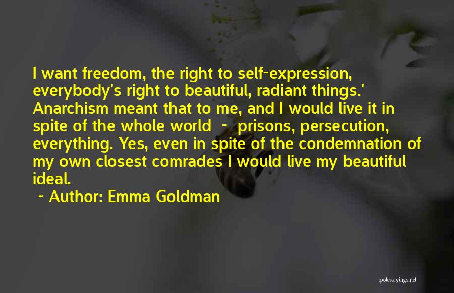 Freedom To Expression Quotes By Emma Goldman