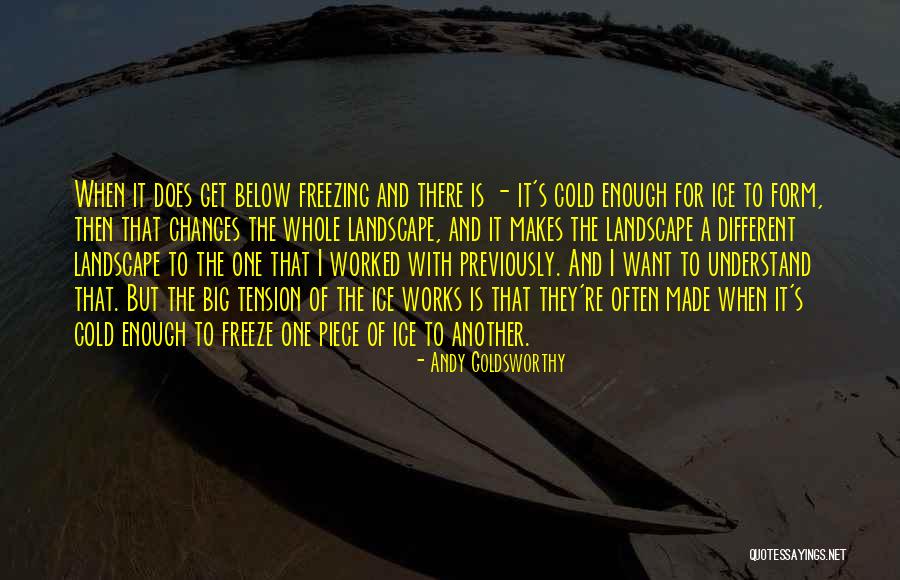 Freezing Cold Quotes By Andy Goldsworthy