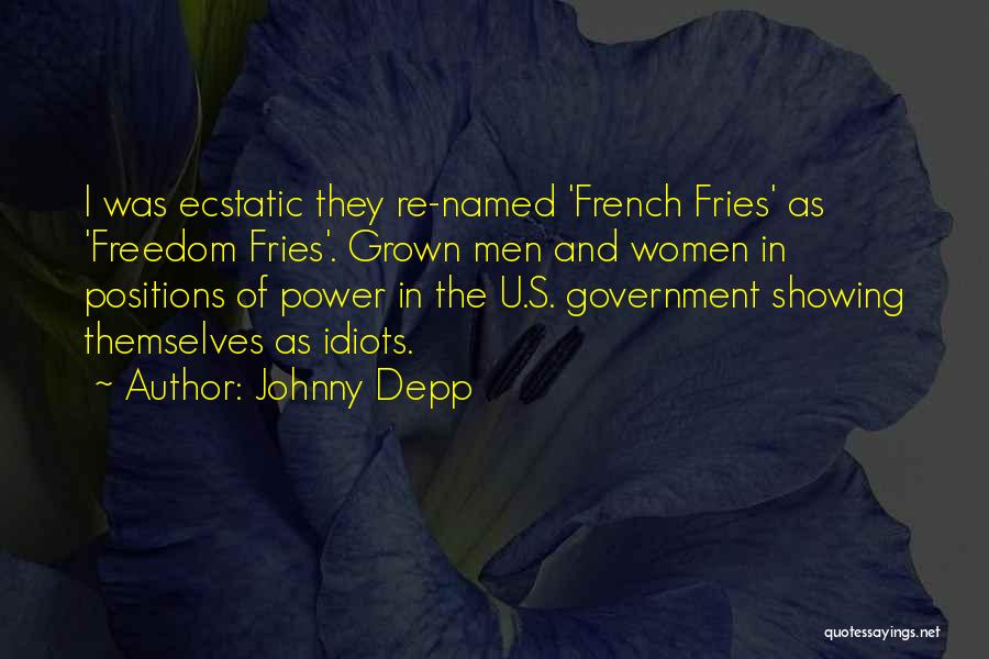 French Fries Quotes By Johnny Depp