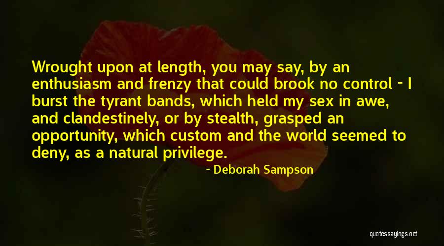 Frenzy Quotes By Deborah Sampson Frenzy Quotes By Deborah Sampson
