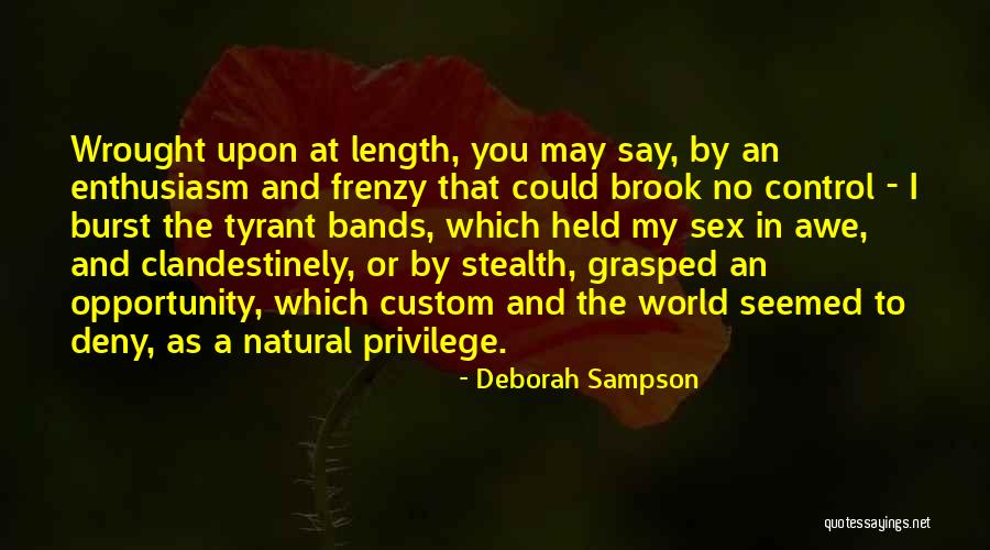 Frenzy Quotes By Deborah Sampson