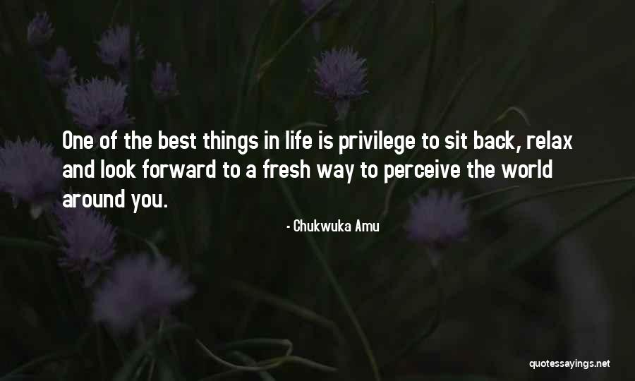 Fresh Look Quotes By Chukwuka Amu Fresh Look Quotes By Chukwuka Amu
