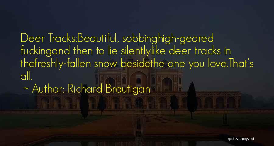 Freshly Fallen Snow Quotes By Richard Brautigan