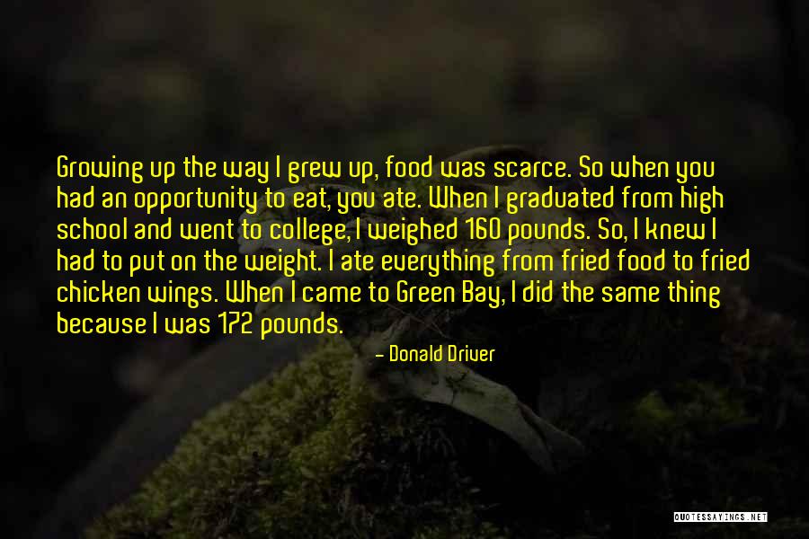 Fried Food Quotes By Donald Driver