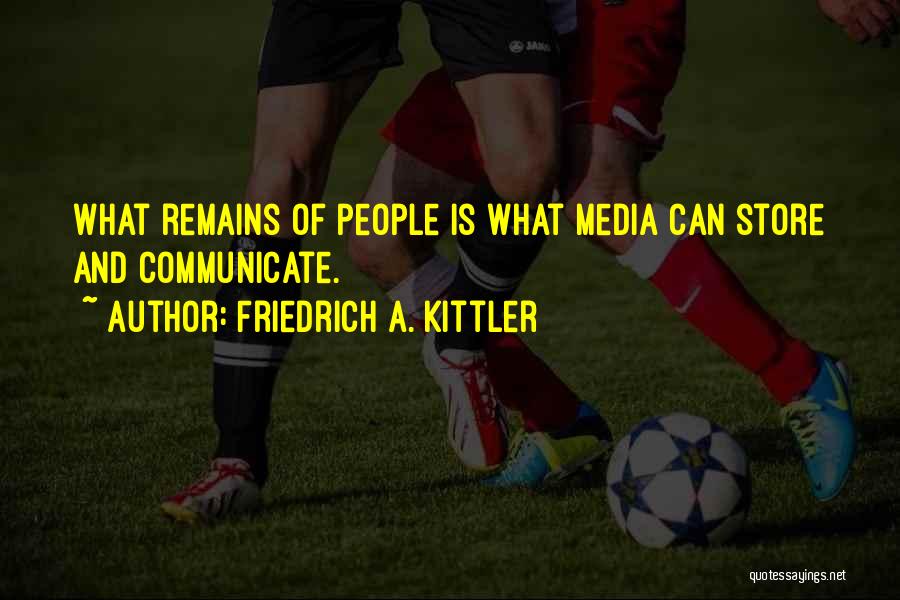 Friedrich A. Kittler Quotes 517042