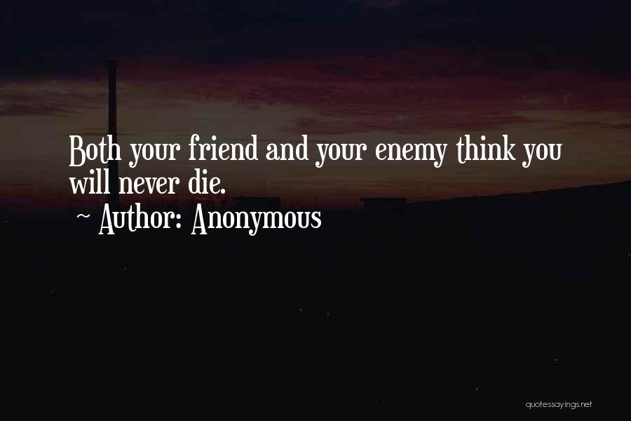 Friend Enemy Quotes By Anonymous