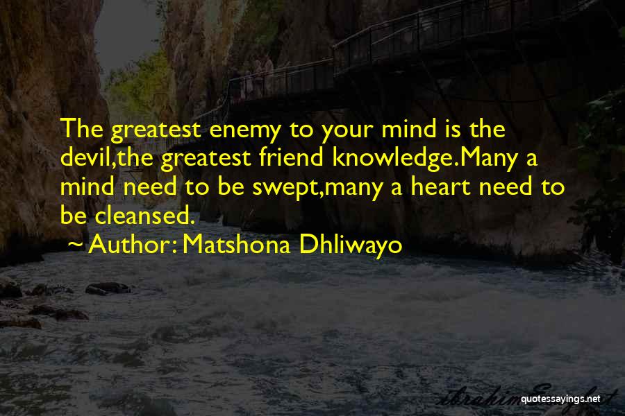 Friend Enemy Quotes By Matshona Dhliwayo