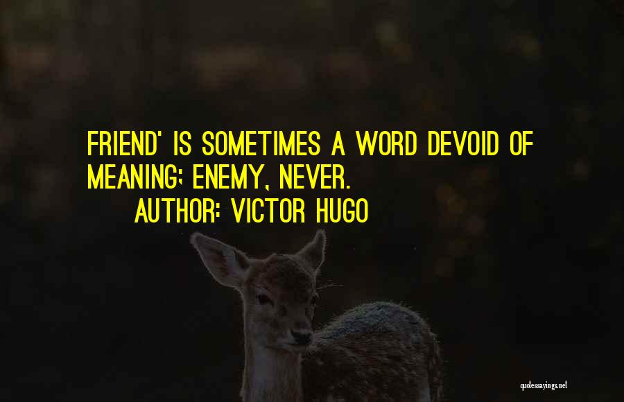 Friend Enemy Quotes By Victor Hugo