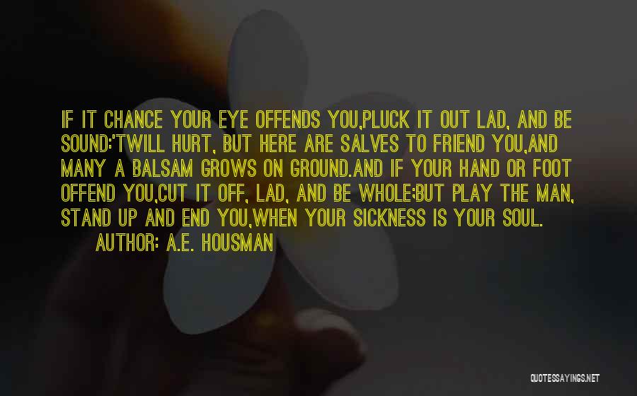 Friend Hurt Quotes By A.E. Housman