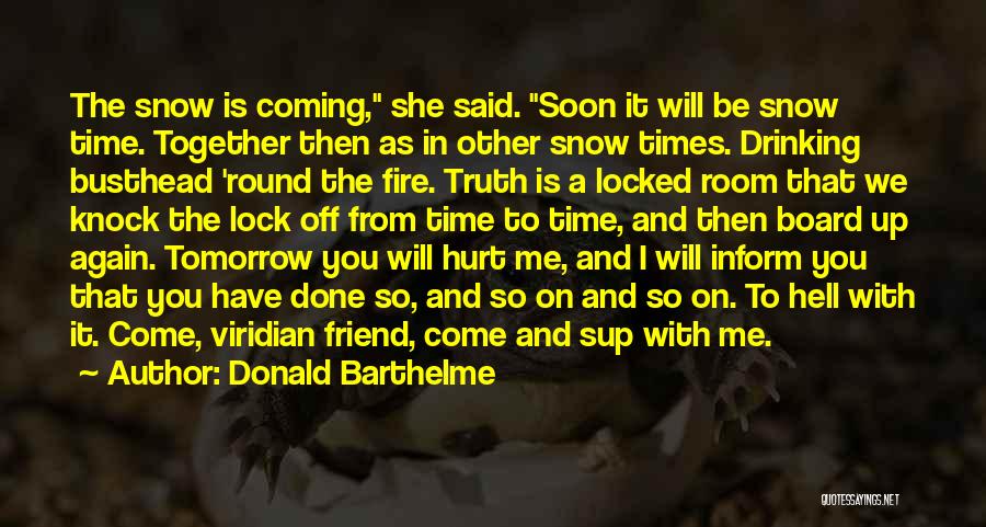 Friend Hurt Quotes By Donald Barthelme