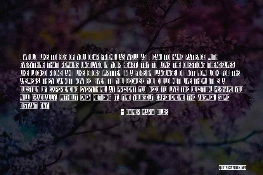 Friend Locked Up Quotes By Rainer Maria Rilke Friend Locked Up Quotes By Rainer Maria Rilke