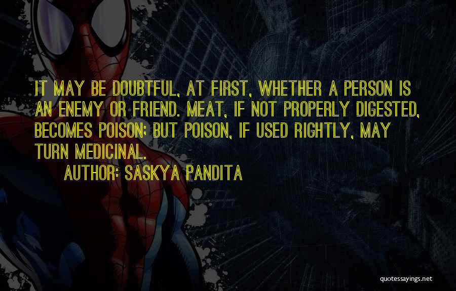 Friend Or Enemy Quotes By Saskya Pandita