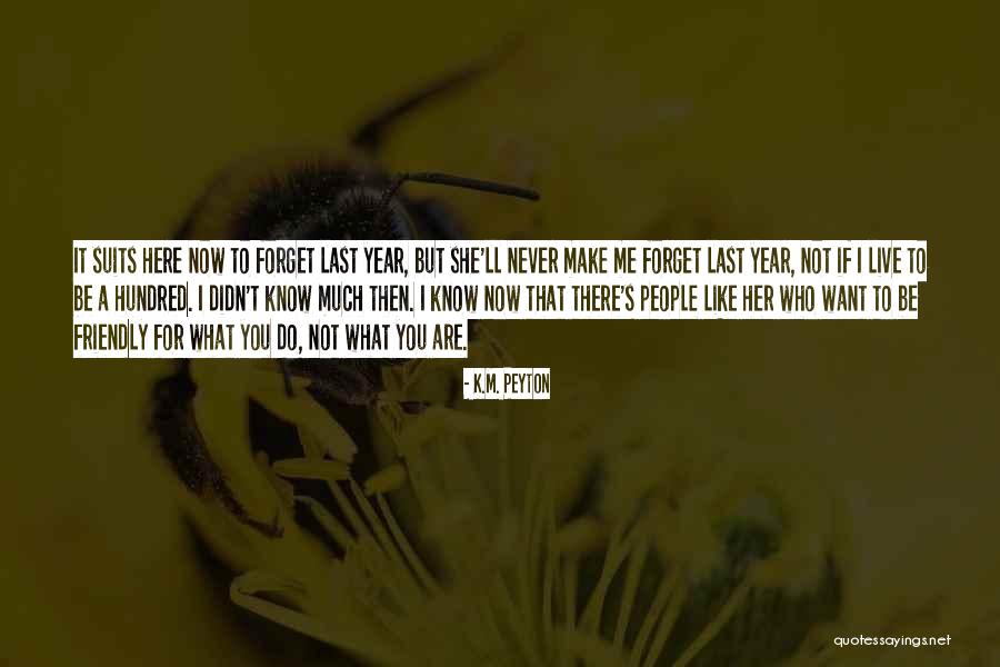 Friendly Nature Quotes By K.M. Peyton Friendly Nature Quotes By K.M. Peyton
