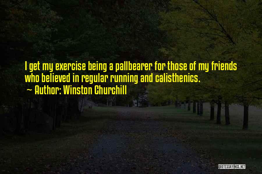 Friends And Exercise Quotes By Winston Churchill