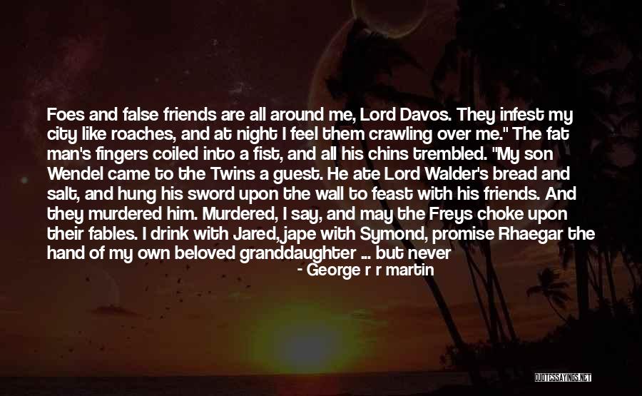 Friends And Foes Quotes By George R R Martin Friends And Foes Quotes By George R R Martin