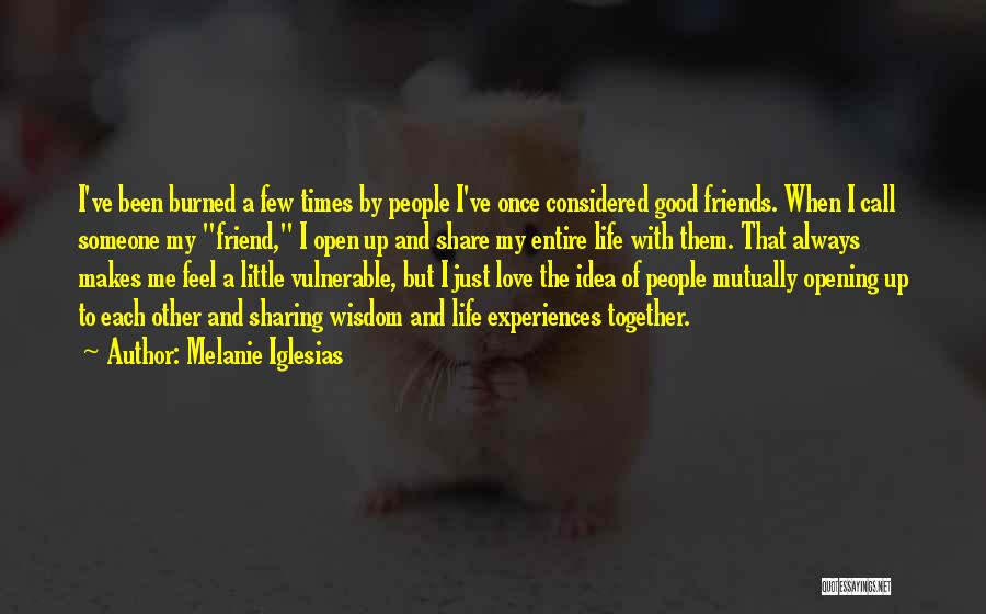 Friends And Good Times Quotes By Melanie Iglesias