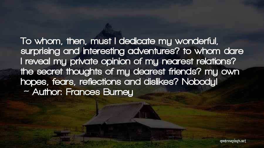 Friends And Relations Quotes By Frances Burney