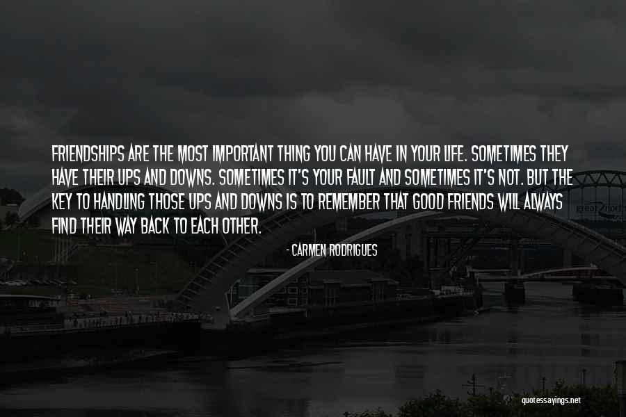 Friends Are Most Important In Life Quotes By Carmen Rodrigues