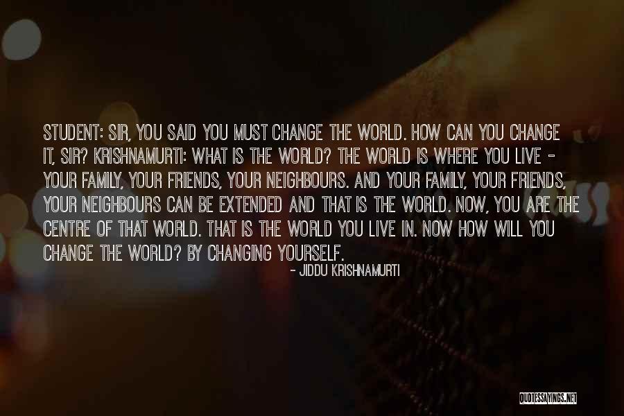 Friends Changing You Quotes By Jiddu Krishnamurti