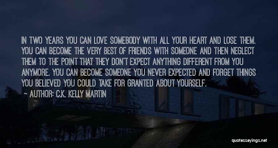 Friends Don't Forget Quotes By C.K. Kelly Martin