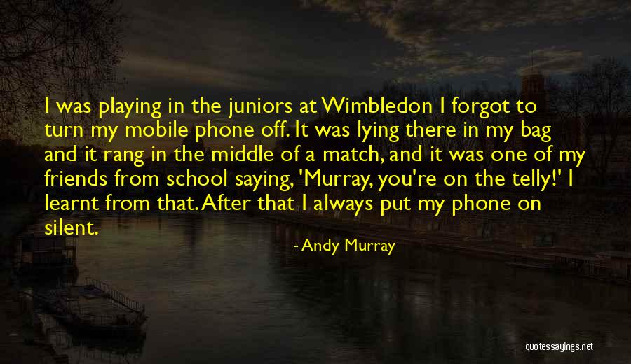 Friends From School Quotes By Andy Murray