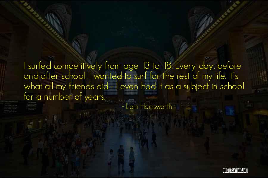 Friends From School Quotes By Liam Hemsworth