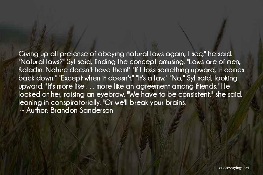 Friends Giving Up Quotes By Brandon Sanderson