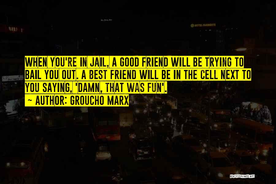 Friends Going To Jail Quotes By Groucho Marx