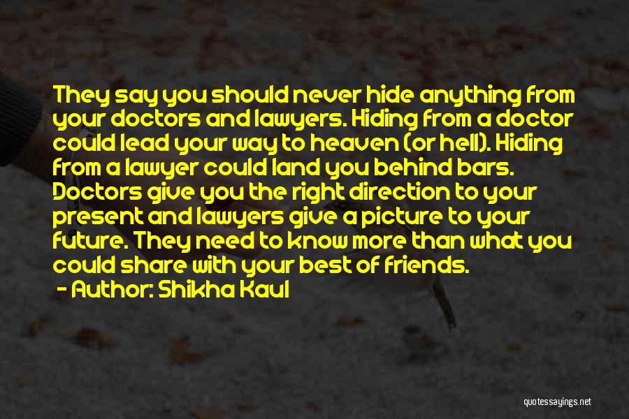 Friends Hiding Something Quotes By Shikha Kaul