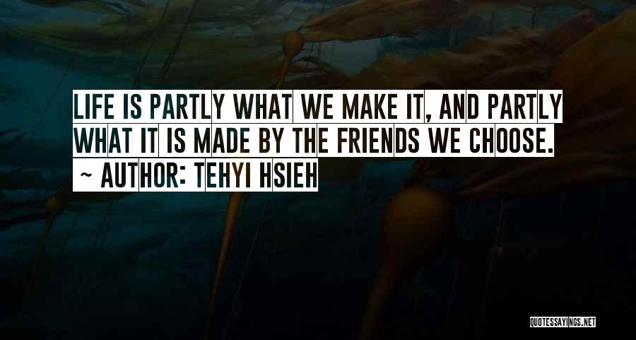Friends Make Us Who We Are Quotes By Tehyi Hsieh