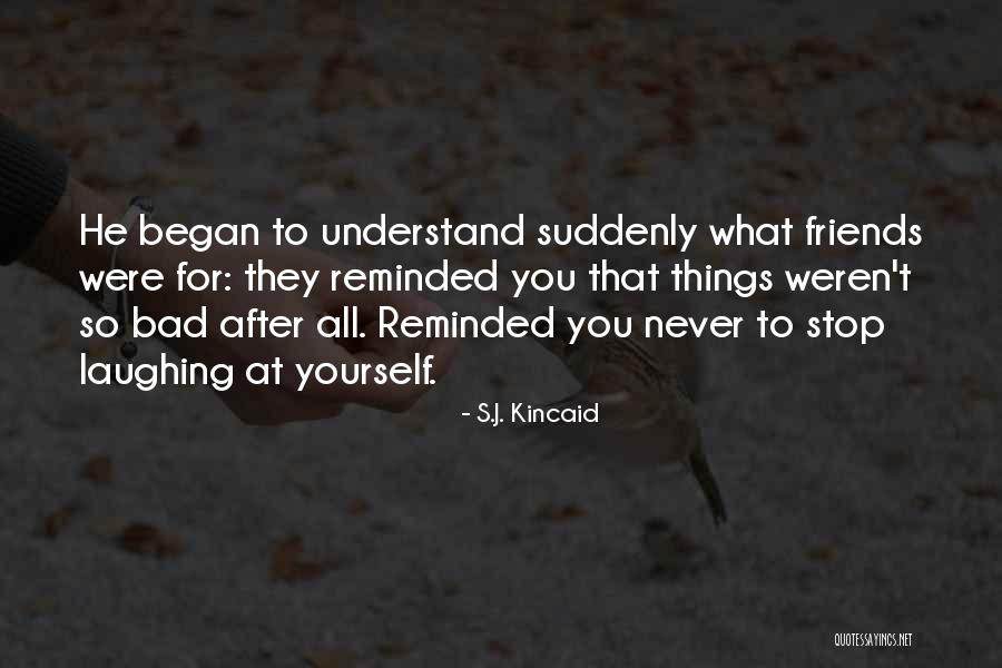 Friends Never Understand Quotes By S.J. Kincaid Friends Never Understand Quotes By S.J. Kincaid