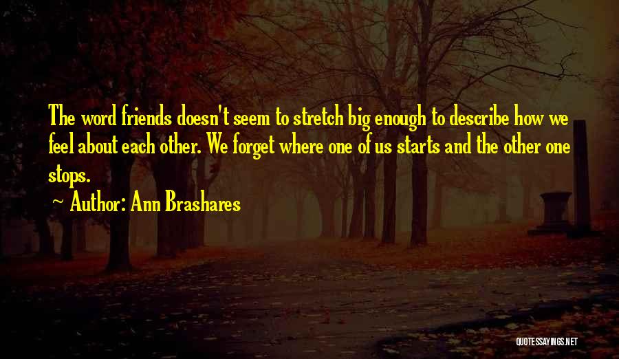 Friends One Word Quotes By Ann Brashares