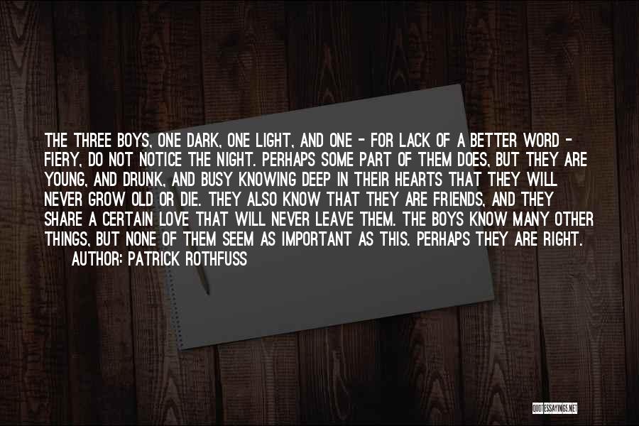 Friends One Word Quotes By Patrick Rothfuss