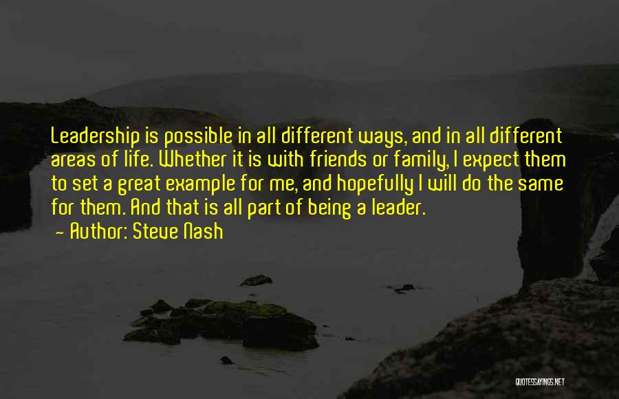 Friends Part Of Life Quotes By Steve Nash