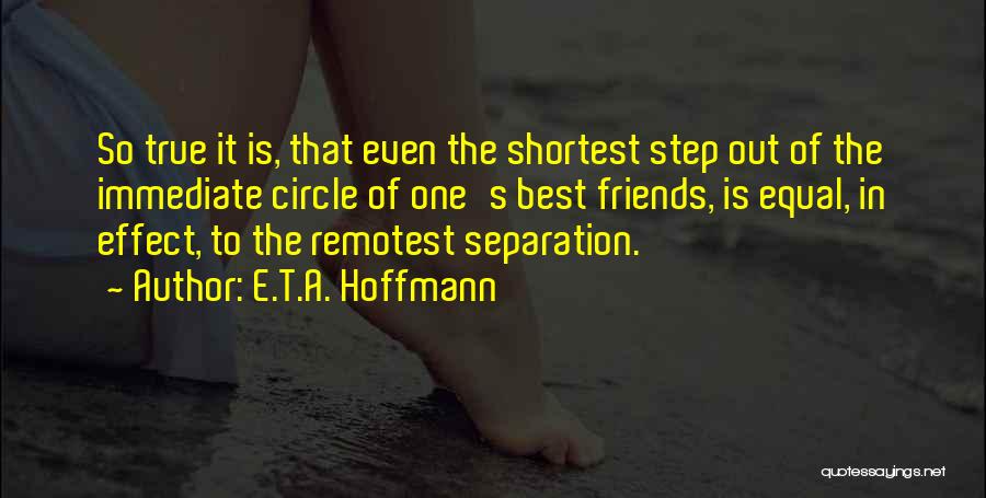 Friends Shortest Quotes By E.T.A. Hoffmann